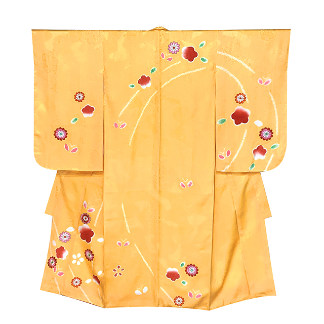 京都室町st. 七五三 着物 3歳 女の子 正絹 絵羽柄 本絞り 総刺繍 三ツ 