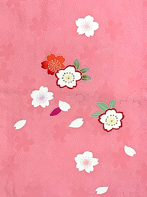七五三 着物 3歳 女の子 正絹 絵羽柄 手描き友禅 三ツ身の子供着物