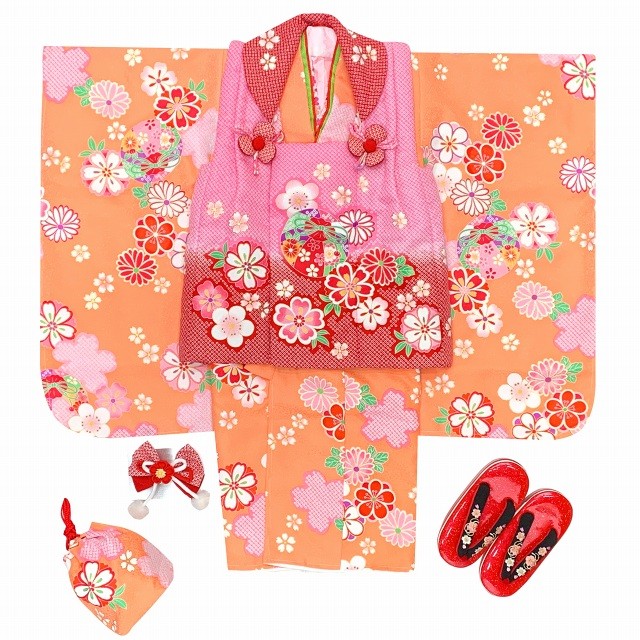 京都室町st. 七五三 3歳 着物 女の子 被布コートセット 合繊 選べる6