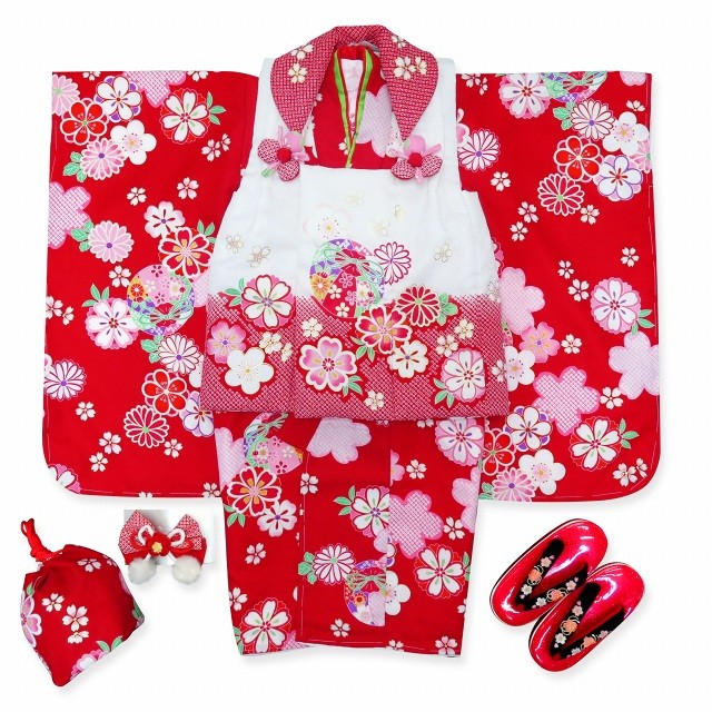 京都室町st. 七五三 3歳 着物 女の子 被布コートセット 合繊 選べる6