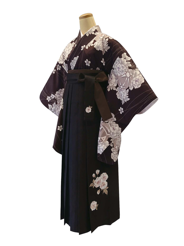 卒業式 袴 セット レディース R・K ブランド 二尺袖着物 刺繍袴 5点