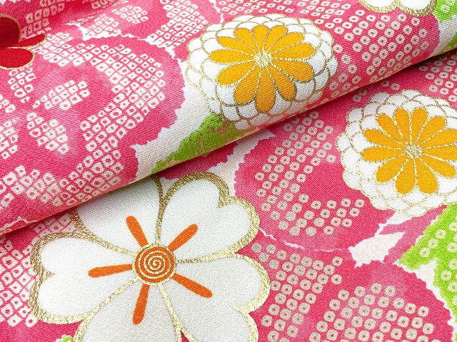 京都室町st. 七五三 3歳着物 “紅一点”ブランド 正絹 袖付きの被布