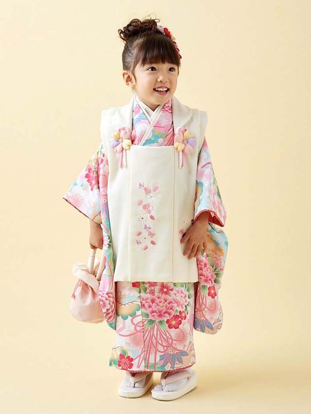 京都室町st. 式部浪漫ブランド 七五三 着物 3歳 女の子の被布コートセット（合繊）「えらべる４色」SR3pa22