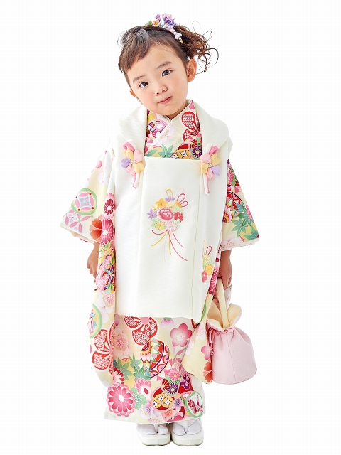 京都室町st. 式部浪漫ブランド 七五三 着物 3歳 女の子の被布コート