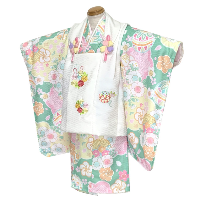 京都室町st. 【式部浪漫】 七五三 着物 3歳 女の子 被布コートセット