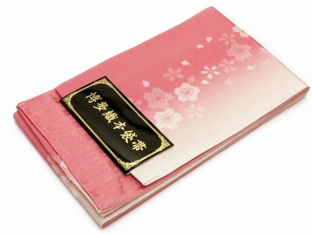 417半幅帯 小袋帯 8本まとめ 幅15.5㎝以上 長さ360㎝以上 浴衣 着物 浴衣 帯 レディース 単品 半幅帯 博多織 浴衣帯 小袋帯「ピンク系 桜