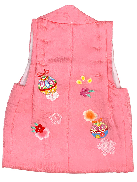 被布コート 3歳女の子用 七五三 正絹 刺繍 絞り柄 被布コート(単品