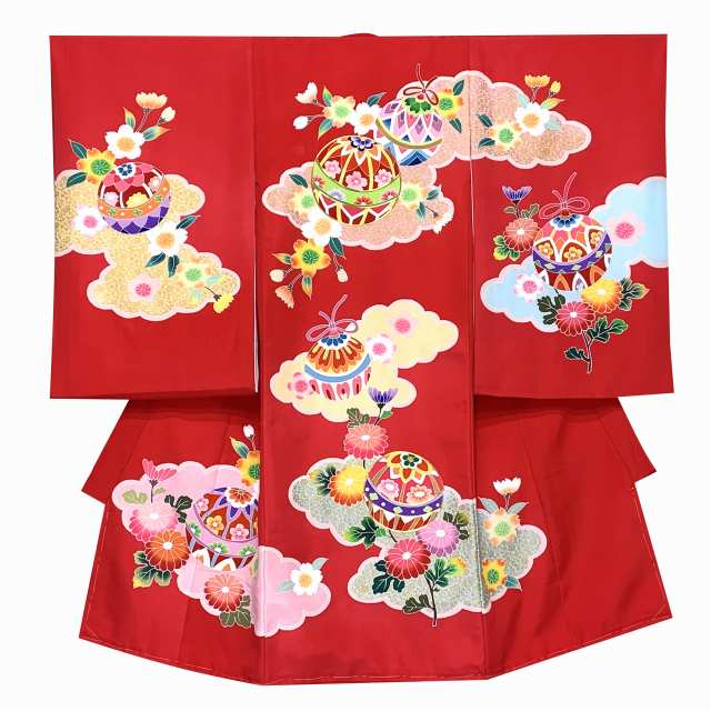 お宮参り 女の子 着物 日本製 手描き 金駒刺繍 高級 赤ちゃんのお祝い
