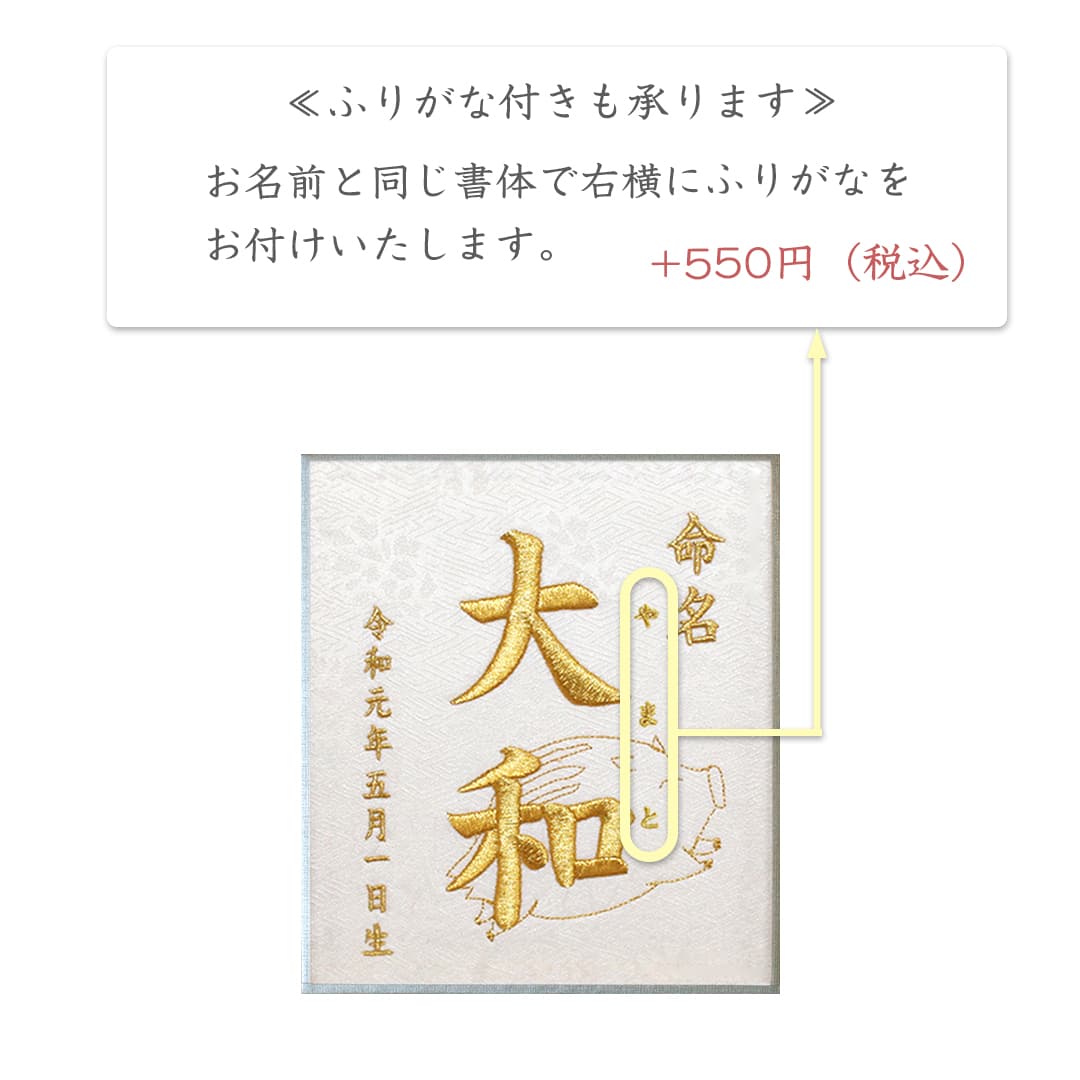 京縁起 命名額 命名 刺繍 インテリア刺繍額 干支デザイン 名入れ