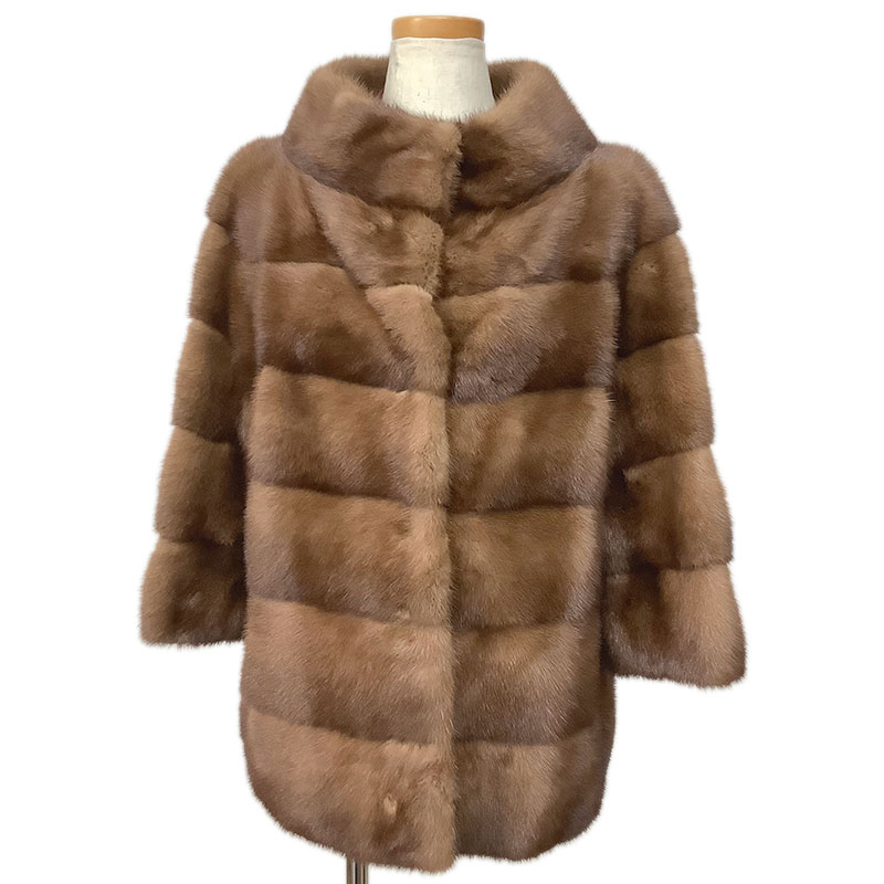 FENDI レザー ムートンファー ジャケット ブラウンボルドー 40イタリア製 ブラウン（茶色）系 FENDI(フェンディ) レザージャケット(メンズ