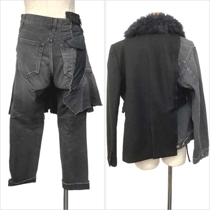 sacai 18aw コート パンツセットアップ sacai サカイ セットアップ ジャケット パンツ コットン