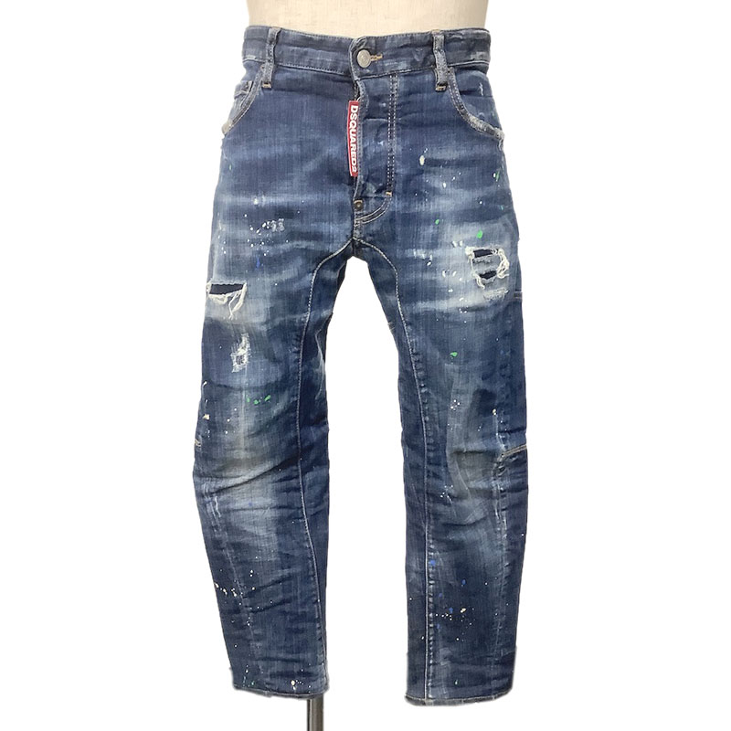 Dsquared2 ディースクエアード ジーンズ パンツ コットン ブルー #46 S71LB0636 S30342 ダメージ ペイント 2019年  【中古】 : 51207008 : 京都よろず屋 Yahoo!店 - 通販 - Yahoo!ショッピング