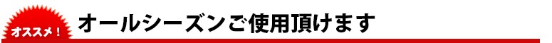 オールシーズンご使用頂けます