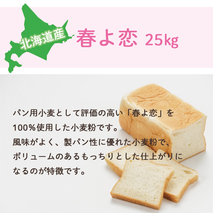強力粉 前田産業 春よ恋 25kg 北海道産小麦100% 北海道探訪 国産小麦