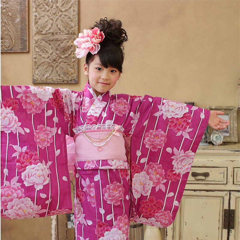 京都瑠璃雛菊のこどもゆかた