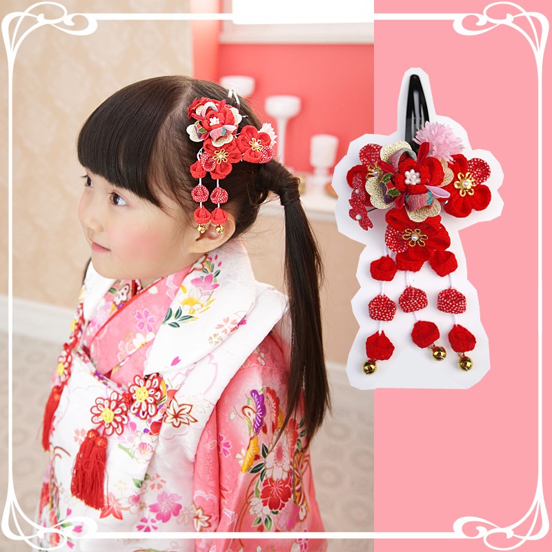 つまみ細工　髪飾り　七五三