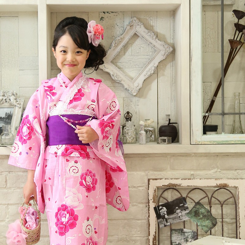 京都瑠璃雛菊のこどもゆかた