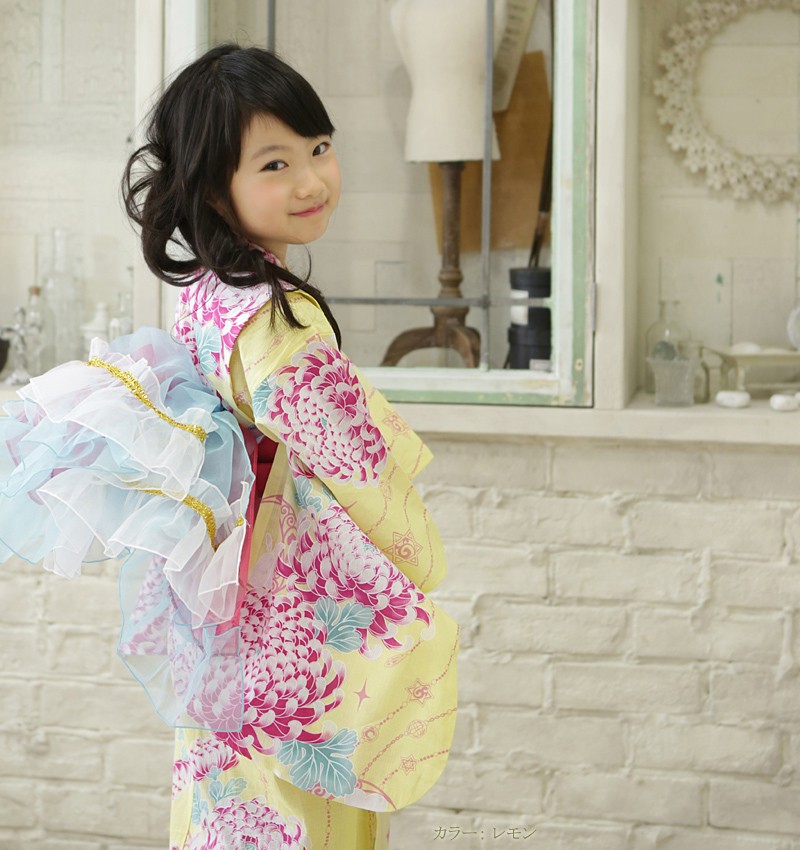 京都瑠璃雛菊のこどもゆかた
