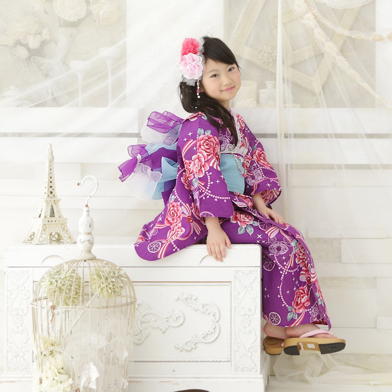 京都瑠璃雛菊の浴衣