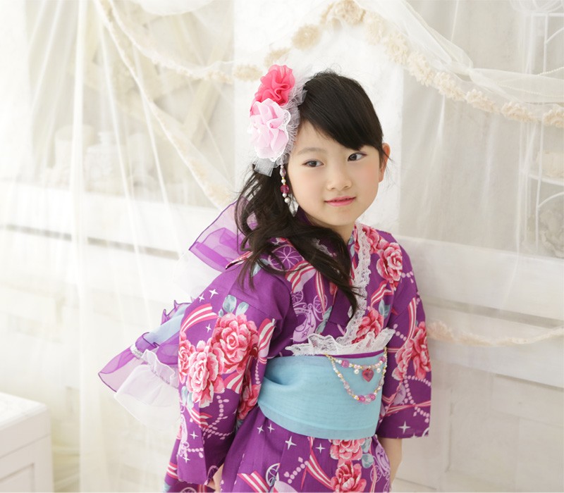 京都瑠璃雛菊のこどもゆかた