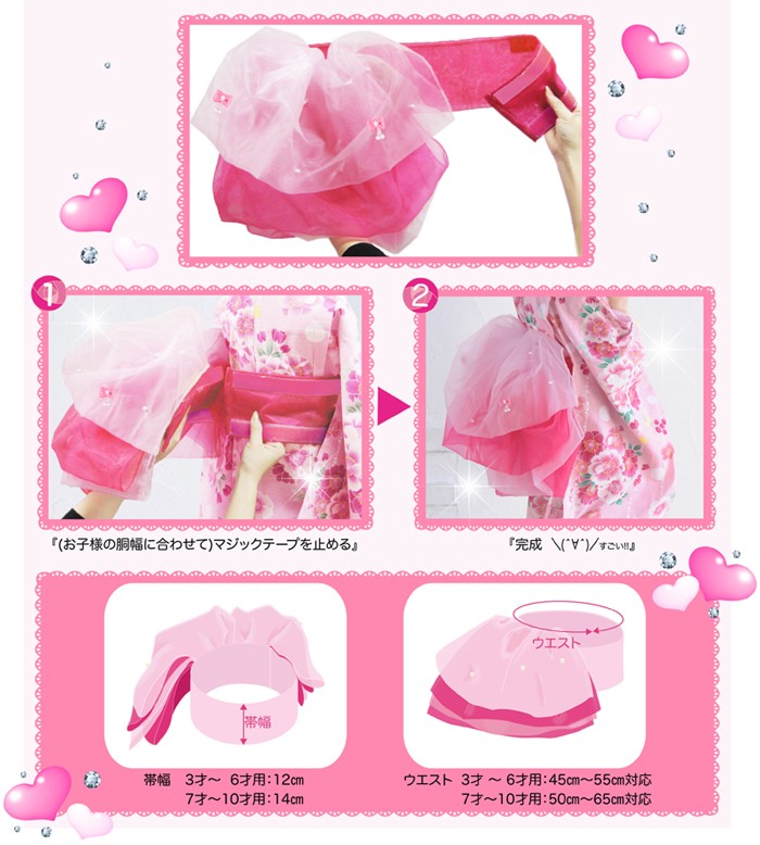 浴衣　帯の着用方法