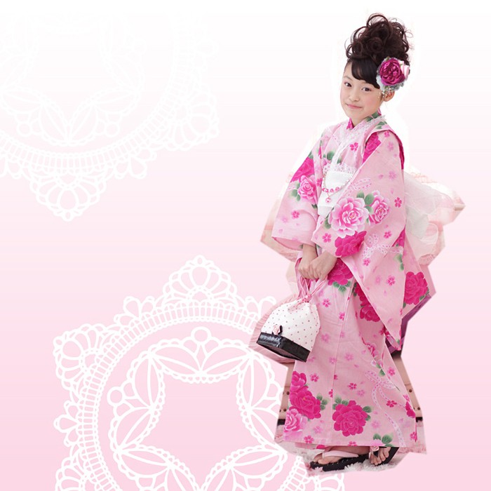 京都瑠璃雛菊のこどもゆかた
