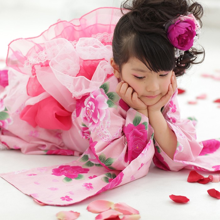 京都瑠璃雛菊のこどもゆかた