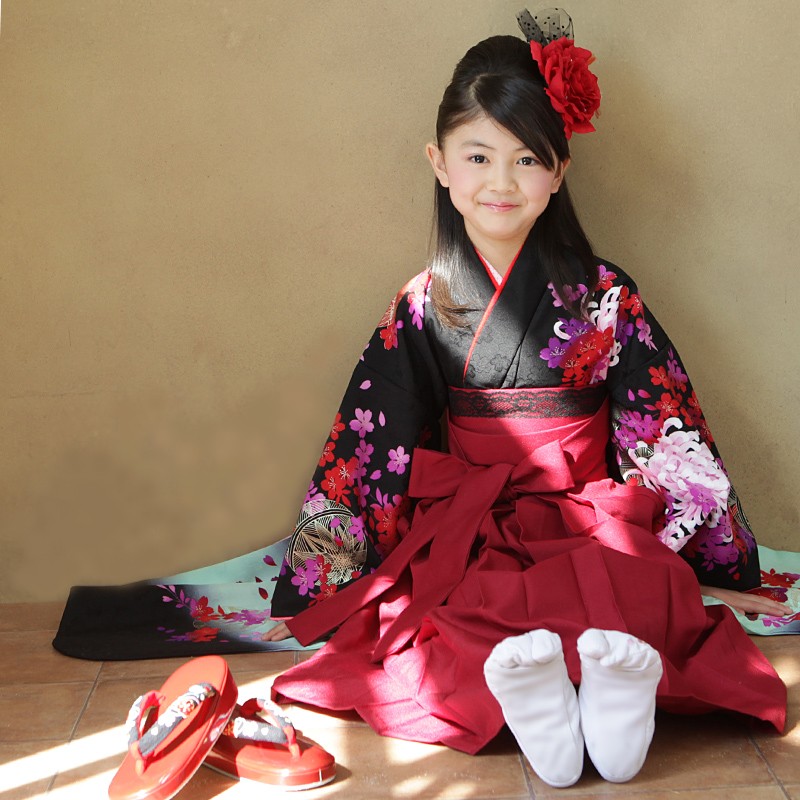 京都瑠璃雛菊 袴 はかま 子供 卒園式 袴単品 女の子 6才 7才