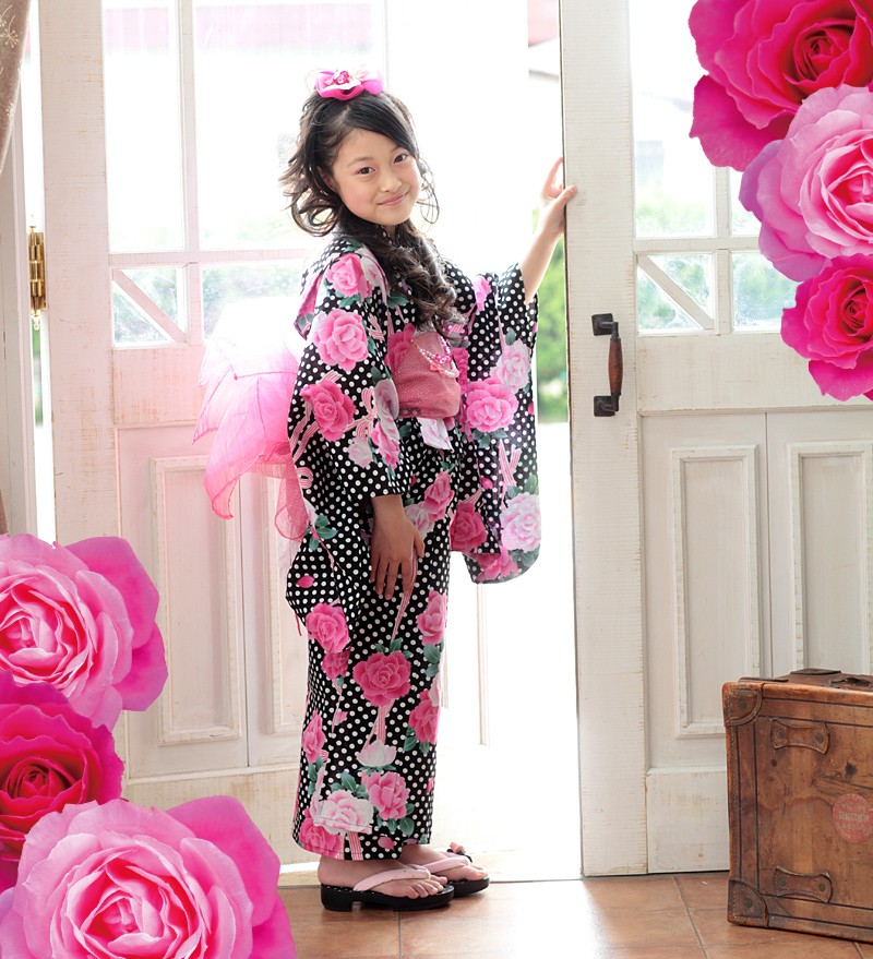 京都瑠璃雛菊のこどもゆかた