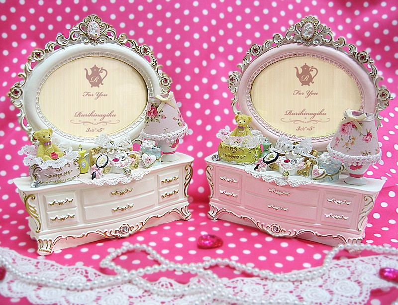 プリンセスドレッサー 写真立て フォトフレーム テディベア 雑貨