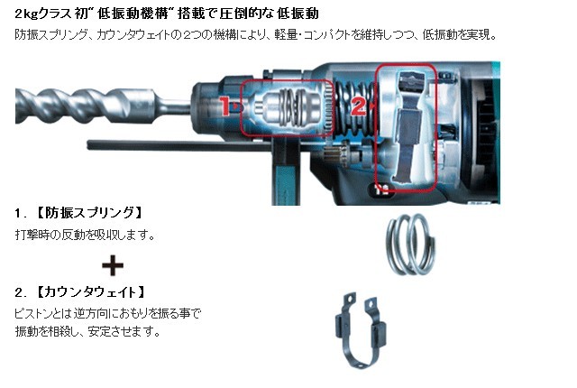 マキタ ハンマドリル HR2601F 26mm SDSプラスシャンク ビット別売 
