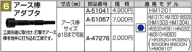 マキタ アース棒アダプタ A-51057 :A-51057:ツールズ匠 - 通販 - Yahoo