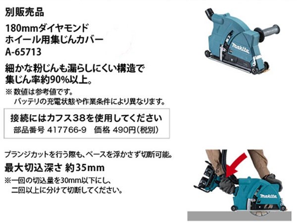 マキタ １８０ｍｍ ダイヤモンドホイール用集じんカバー Ａ