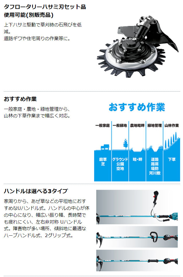 マキタ MUR006GZ 充電式草刈機 255mm [Uハンドル 左右非対称] (40Vmax