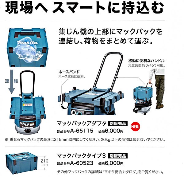 マキタ 集じん機 VC1530 粉じん専用 集じん容量15L 連動コンセント付