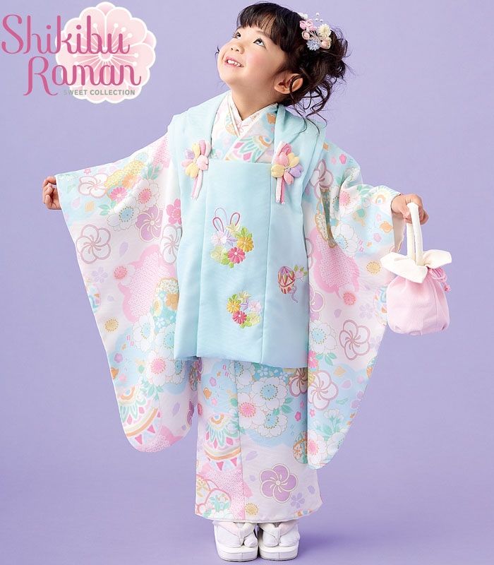 七五三 着物 3歳 女の子 被布セット 式部浪漫 ブランド 全9タイプ 日本製 必要な物は全て揃ったフルセット 2024年新作 販売 購入