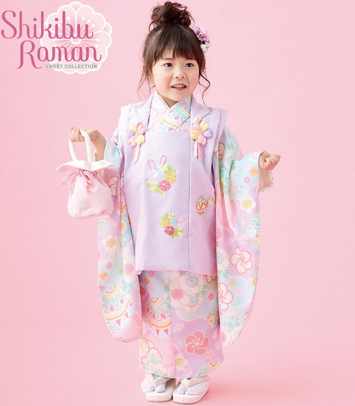 七五三 着物 3歳 女の子 被布セット 式部浪漫 ブランド 全9タイプ 日本製 必要な物は全て揃ったフルセット 2024年新作 販売 購入｜kyounokokoro-yuuka｜03
