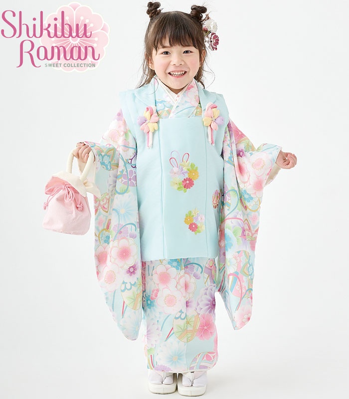七五三 着物 3歳 女の子 被布セット 式部浪漫 ブランド 全9タイプ 日本製 必要な物は全て揃ったフルセット 2024年新作 販売 購入｜kyounokokoro-yuuka｜09