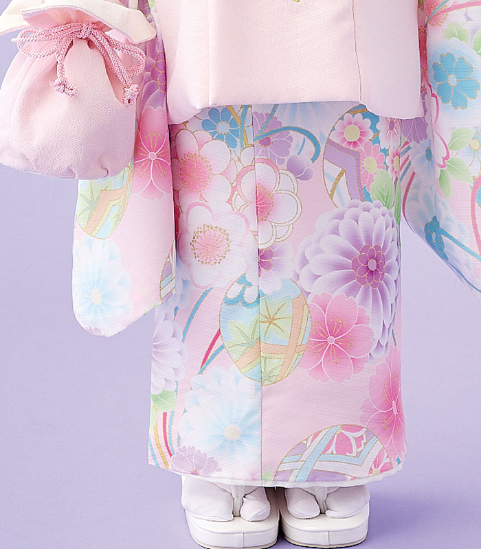 七五三 着物 3歳 女の子 被布セット 式部浪漫 ブランド くす玉29 桜色 日本製 必要な物は全て揃ったフルセット 2024年新作 販売 購入