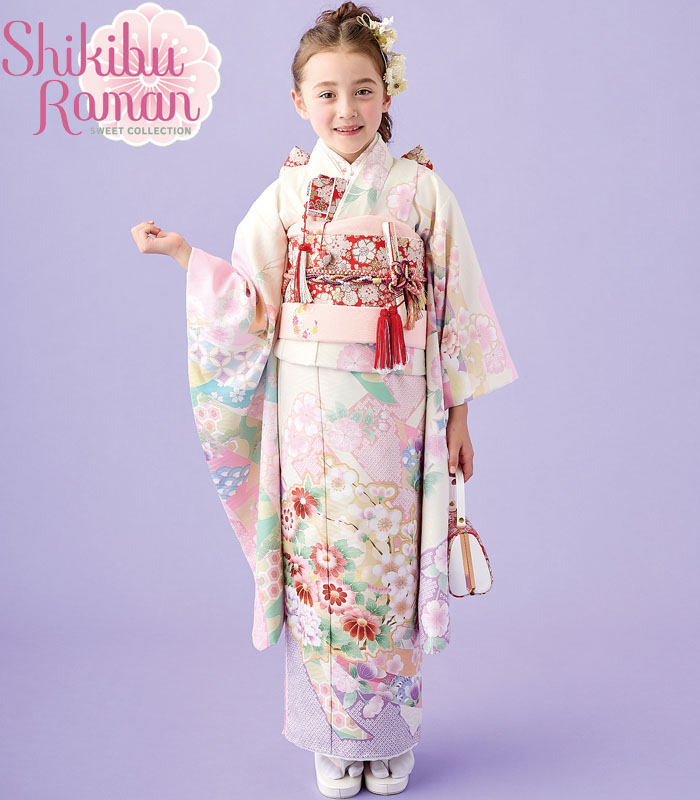 七五三着物 7歳 女の子 四つ身着物 単品 式部浪漫 ブランド 絵羽柄 全9柄 日本製 2024年新...