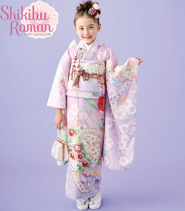 七五三着物 7歳 女の子 四つ身着物 単品 式部浪漫 ブランド 絵羽柄 全9柄 日本製 2024年新...