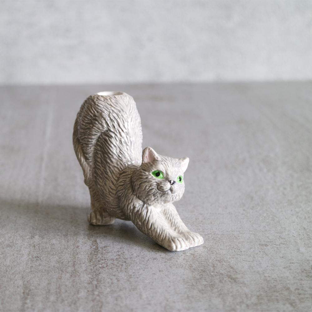 グローバルアロー アニマルベース cats Stretch Cat Animal Base 花瓶