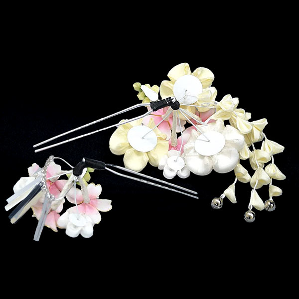 髪飾り　成人式 髪飾り2点セット かんざし kk-012（346） つまみ細工 成人式 振袖