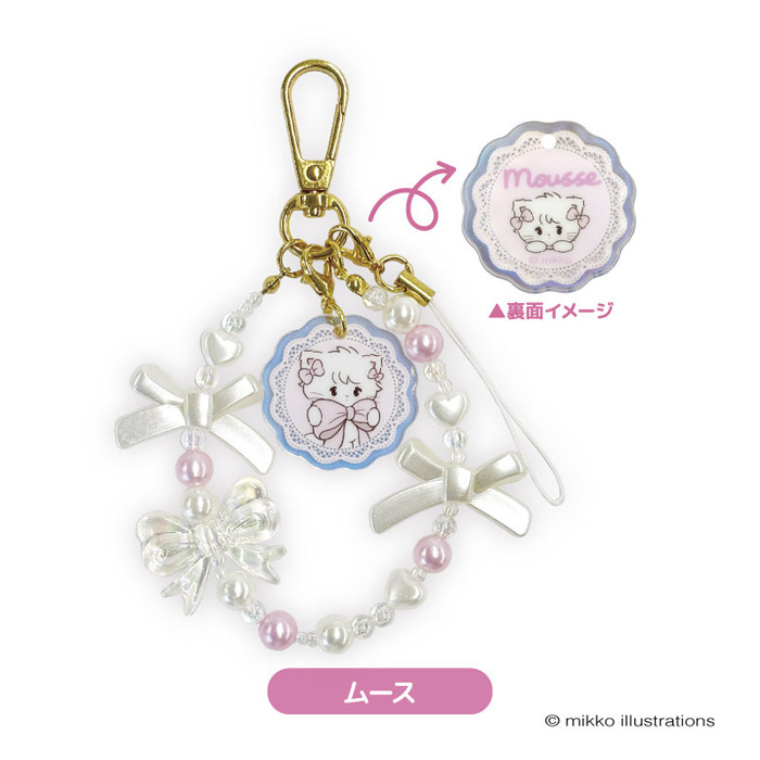 mikko characters フォンストラップ 単品販売 ムース キャミー