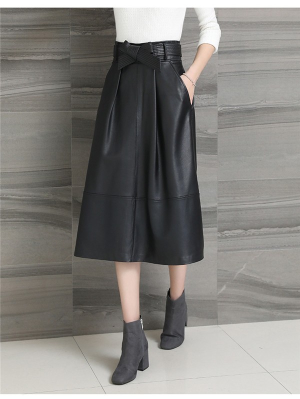 低価超歓迎 Aライン ベルト付き : レディース服 大きいサイズ HOT新品