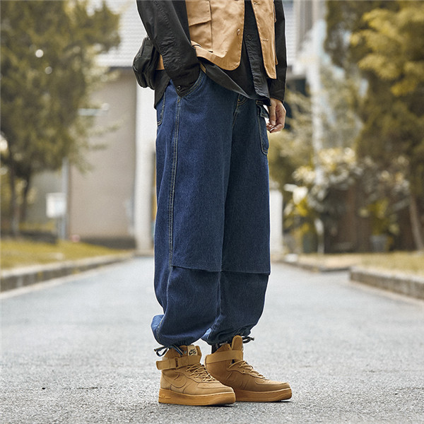 極厚90s極太TIMBERLANDブラックバギーパンツB系HIPHOPY2K 【期間限定