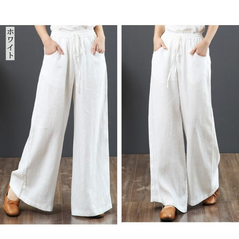 ワイドパンツ レディース 新色入荷 綿麻 人気 バギーパンツ フレア ウエストゴム 麻混 ガウチョ ゆったり 体型カバー 大きいサイズ リネン ボトムス  メール便 :16may22vxjmmktk01:協和屋 - 通販 - Yahoo!ショッピング