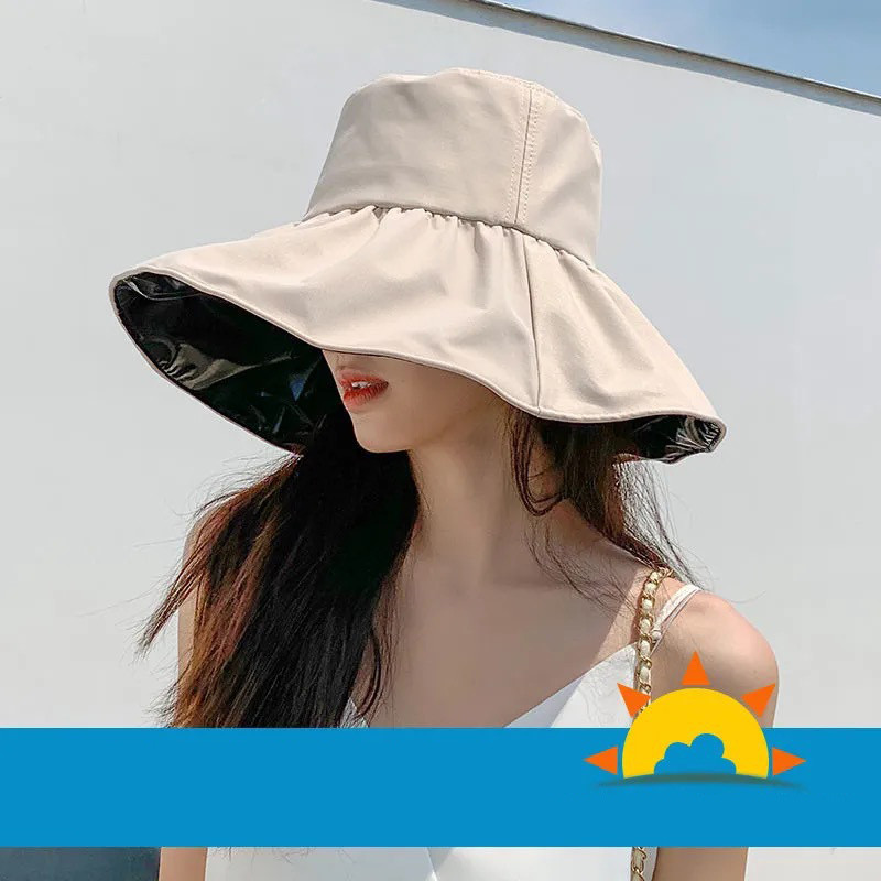 リバーシブルハットつば広 紫外線対策 帽子 レディース UVカット