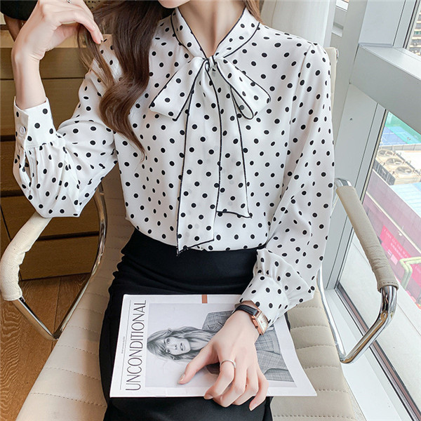 シャツ レディース 長袖 ブラウス トップス ドット柄 可愛い 秋服 ゆったり シンプル 30代 40代 ママ ボリューム 体型カバー 入園式 卒業式 62oct21vcycx10 協和屋 通販 Yahoo ショッピング