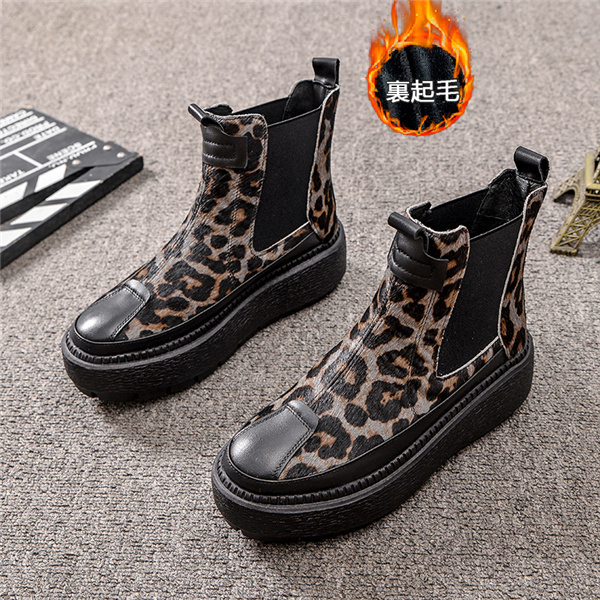 国産 サイドゴアブーツ レディース ショートブーツ ヒョウ柄 シューズ 美脚 シンプル 厚底 歩きやすい 軽量 Ol オフィス 通勤 カジュアル 可愛い 代引不可 Turningheadskennel Com